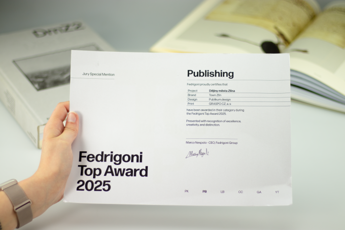 The History of the City of Zlín recognized at the Fedrigoni Top Award 2025